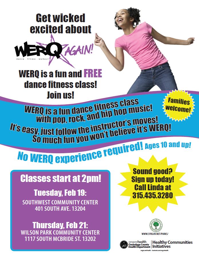 Fitness Dance Class Werq Flyer 