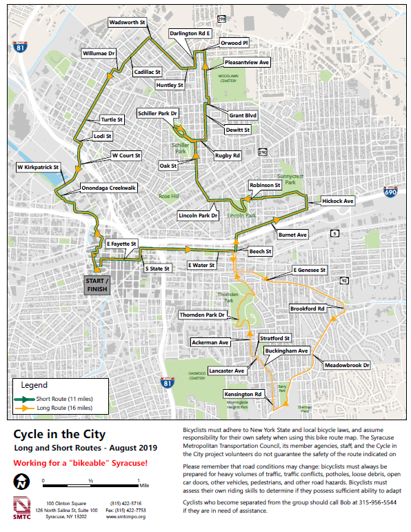 August Cycle in the City Map