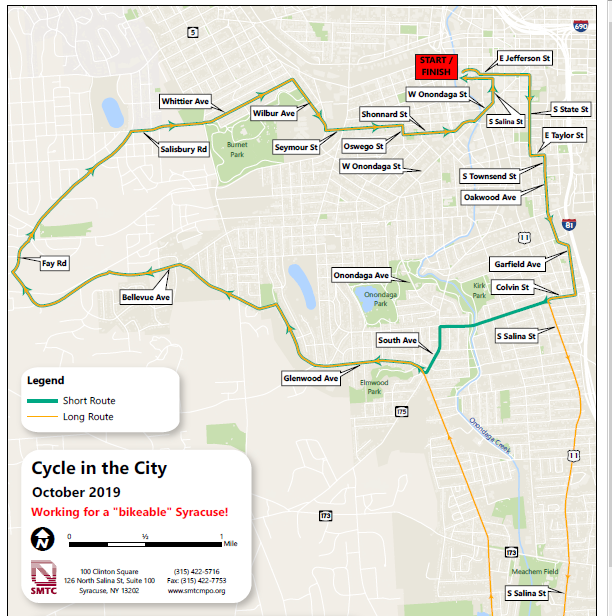 October Map for Cycle in the City 